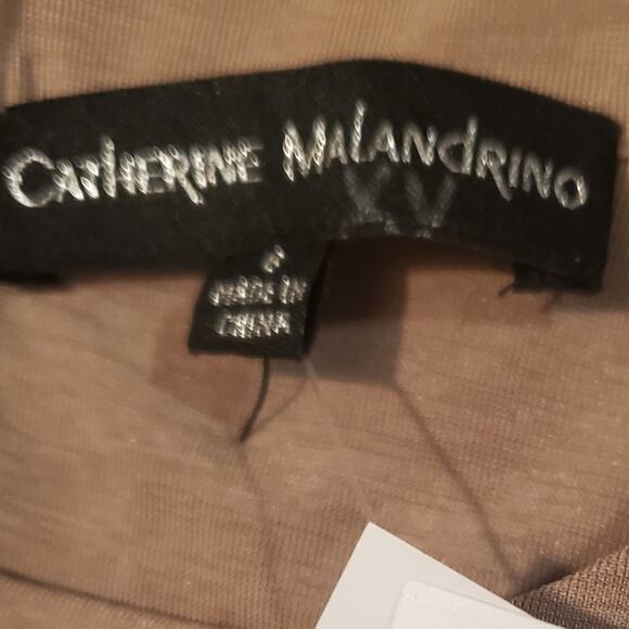 NWT Catherine Malandrino Balletcore Taupe Pleated Midi Sleeveless Dress Sz 8 - Picture 11 of 11